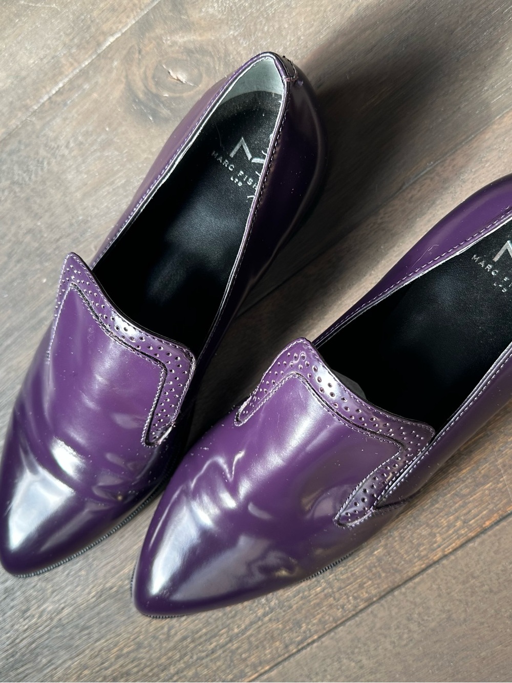 Marc Fisher deep purple pointed Slip-On Loafers, size 8.5 - Picture 5 of 13